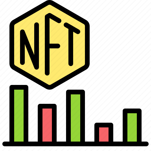 Nft, cryptocurrency, blockchain, chart, trading volume, trading icon - Download on Iconfinder