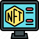 nft, cryptocurrency, blockchain, monitor, screen, display