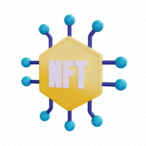 Nft, crypto, non fungible token, ethereum, bitcoin, bitcoin mining 3D illustration - Download on Iconfinder