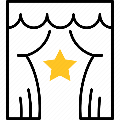 Star, show, theater, curtain, stage, actor icon - Download on Iconfinder