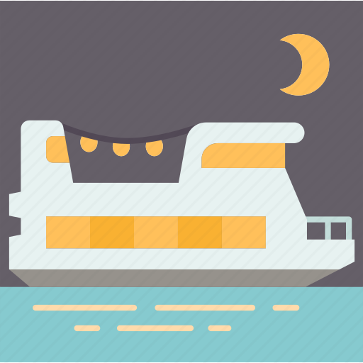 Cruise, night, boat, tour, river icon - Download on Iconfinder