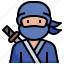 ninja, user, profile, avatar 