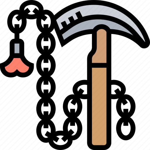 Kama, kusari, knife, sickle, weapon icon - Download on Iconfinder