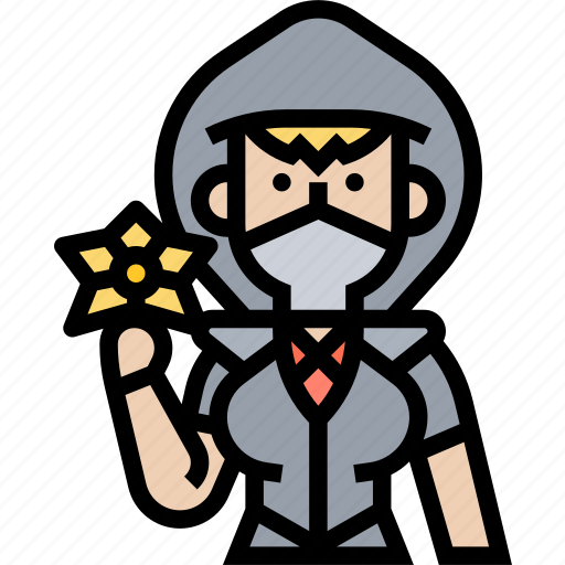 Kunoichi, woman, ninja, spy, japanese icon - Download on Iconfinder