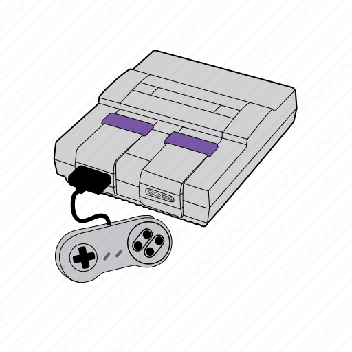Console, controller, nintendo, nintendo super entertainment system, nses, gamepad, retro icon - Download on Iconfinder