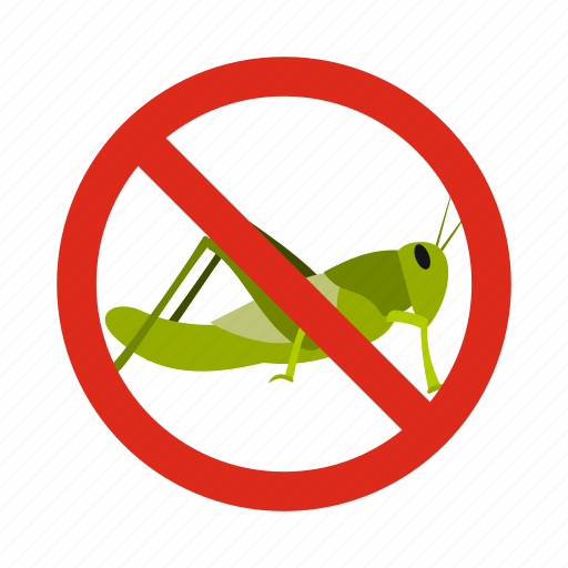 Animal, control, disease, grasshoppers, pest, prohibition, warning icon - Download on Iconfinder