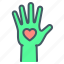 hand, volunteer, heart, love 