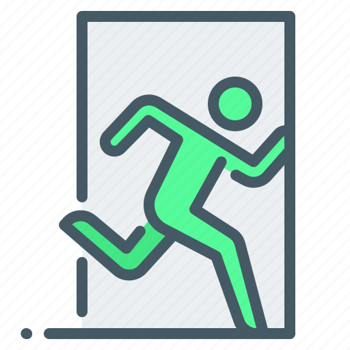Person, human, run, exit, evacuation icon - Download on Iconfinder