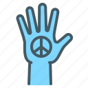 peaceful, peace, hand