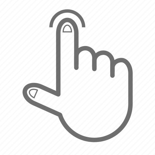 Finger, gesture, hand, single, tap icon - Download on Iconfinder