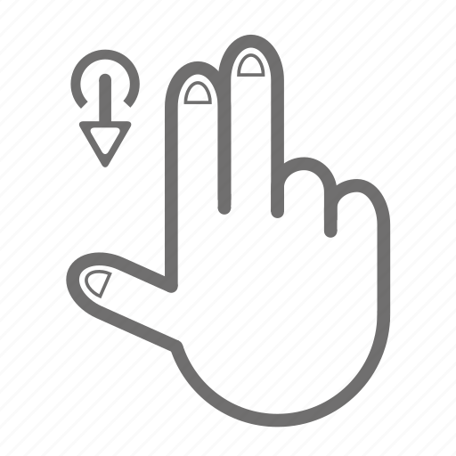 Two, hand, down, finger, touch, gesture icon - Download on Iconfinder