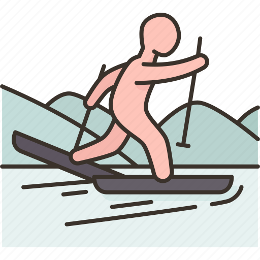 Skiing, winter, vacation, activity, adventure icon - Download on Iconfinder