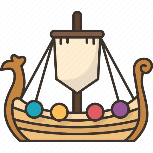 Vikings, ship, nordic, ancient, barbarian icon - Download on Iconfinder