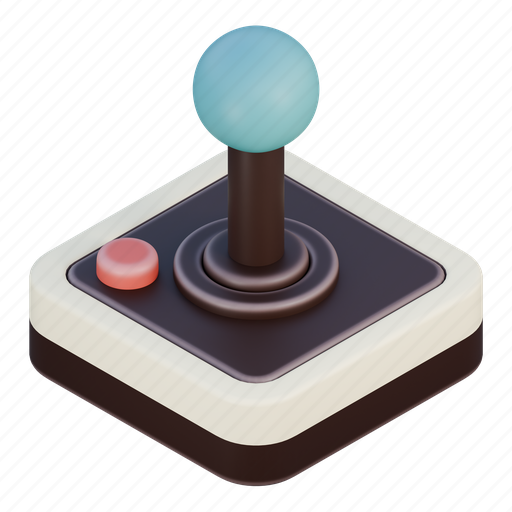 Arcade, game, controller, joystick, gaming, accessory, console 3D illustration - Download on Iconfinder