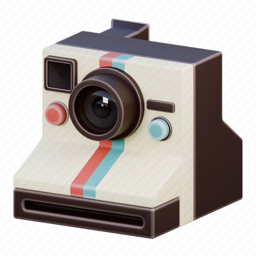 Polaroid, camera, photo, picture, instant, photography, nostalgia 3D illustration - Download on Iconfinder