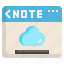 cloud, note, electronic, files, warn, computer 