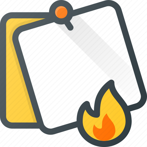 Burn, comment, fire, message, note, task icon - Download on Iconfinder