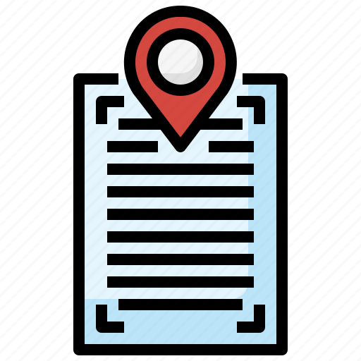 File, location, paper, pin icon - Download on Iconfinder