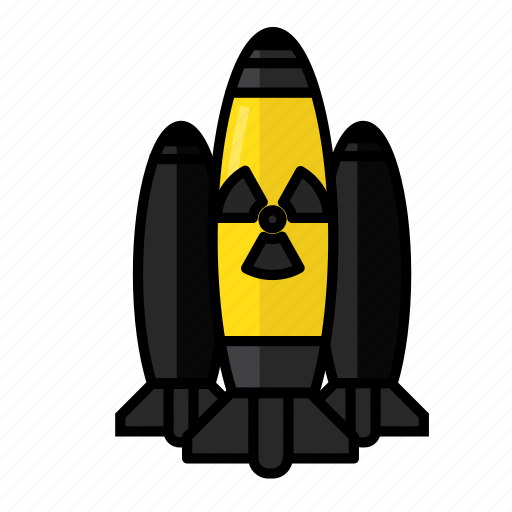 Danger, missile, nuclear, radiation, radioactivity, rocket, war icon - Download on Iconfinder