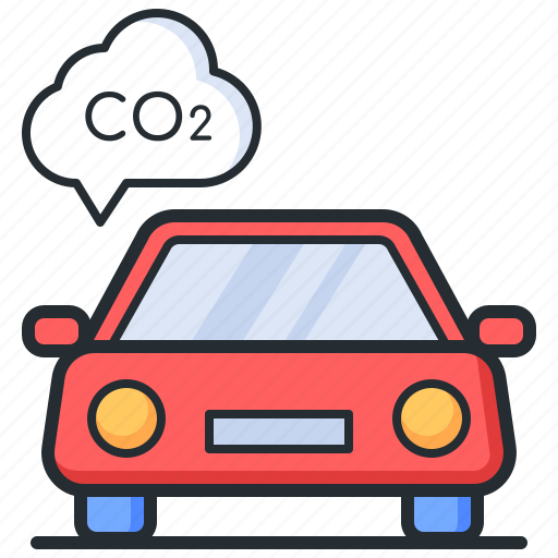 Car, pollution, exhaust, carbon dioxide icon - Download on Iconfinder