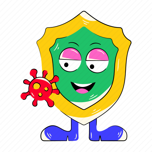 Immunity, bacteria shield, immune system, virus protection, strong immunity sticker - Download on Iconfinder