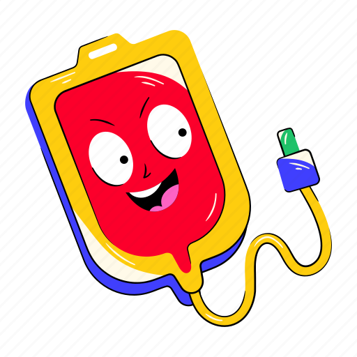 Blood bag, saline bag, iv bag, injection bag, infusion bag sticker - Download on Iconfinder