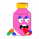 supplement bottle, pills bottle, capsules bottle, medicine bottle, drug bottle