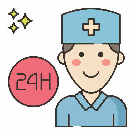 24h, nurse, shift icon - Download on Iconfinder