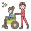 delivery, hospital, nurse, wheelchair 