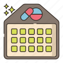calendar, medicine, schedule