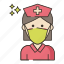 mask, nurse, with 
