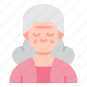 elderly, old, woman, grandmother, user, avatar, person