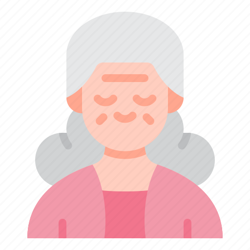 Elderly, old, woman, grandmother, user, avatar, person icon - Download on Iconfinder