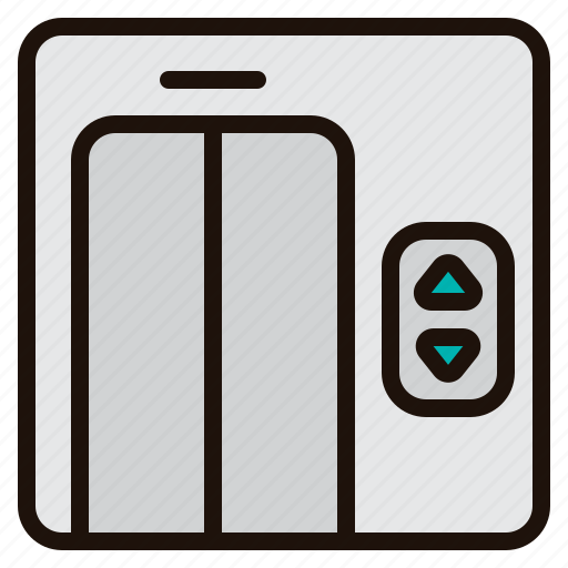Elevator, lift, door, elevators, button, building, home icon - Download on Iconfinder