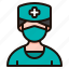 nurse, avatar, man, male, nursing, medical, assistant, mask 