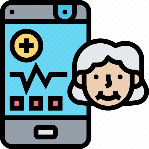 Smartphone, monitoring, healthcare, medical, checkup icon - Download on Iconfinder