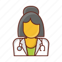 doctor, female, nurse, professional, avatar