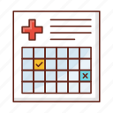 medical, appointment, calendar, date, hospital 