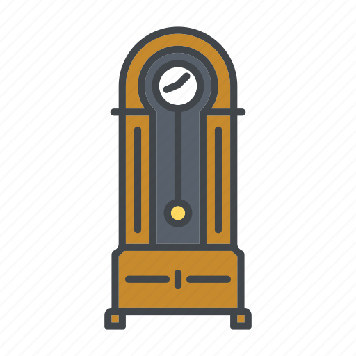 Clock, decoration, furniture, grandfather clock, home, interior, time icon - Download on Iconfinder