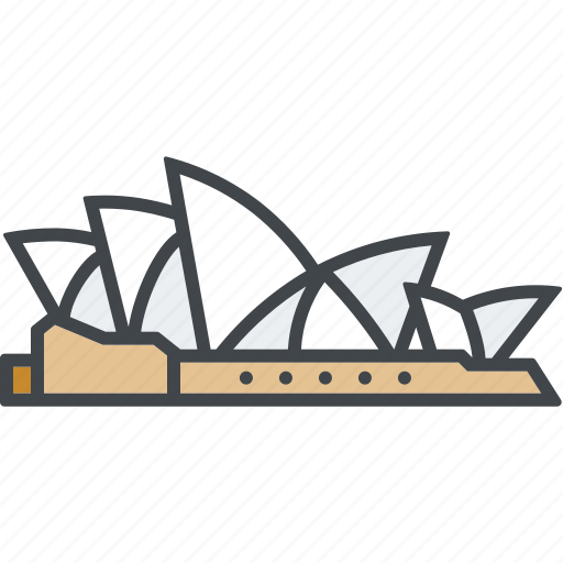 Australia, building, landmark, monument, opera house, sydney, tourism icon - Download on Iconfinder