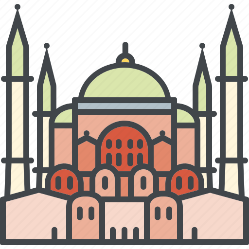 Building, hagia sophia, istanbul, landmark, monument, tourism, turkey icon - Download on Iconfinder