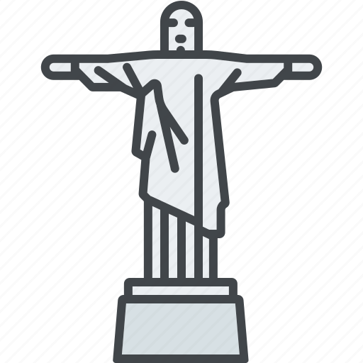 Brazil, building, christ the redeemer, landmark, monument, rio de janeiro, tourism icon - Download on Iconfinder