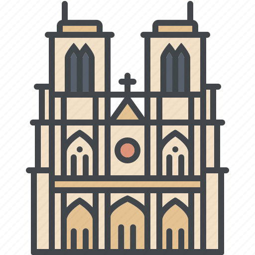 Building, cathedral, france, landmark, notre dame, paris, tourism icon - Download on Iconfinder