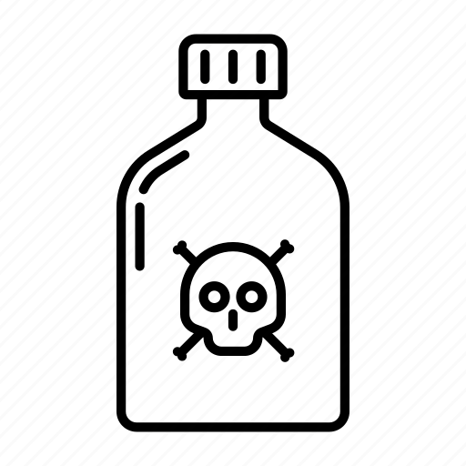 Medicine, poison, toxic, health care, apothecary bottle, skull, crossbones icon - Download on Iconfinder