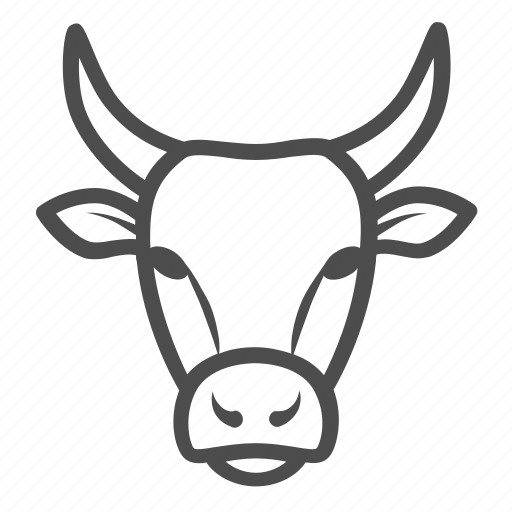 Bull, animal, farm, power, cow, head icon - Download on Iconfinder