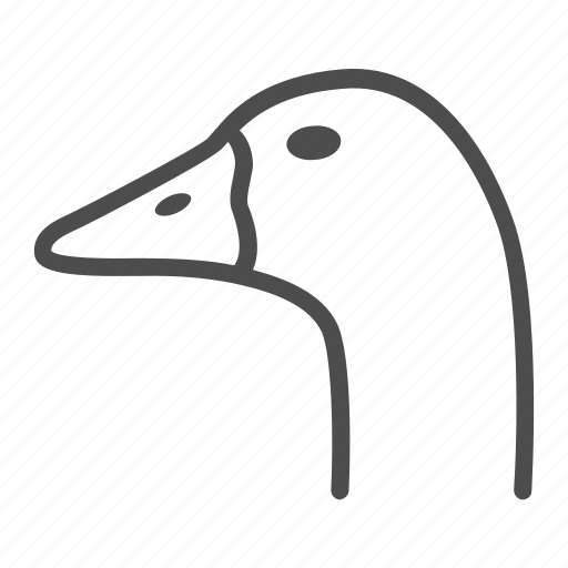 Goose, bird, farm, nature, head, beak icon - Download on Iconfinder