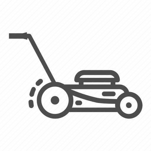 Lawn, mower, grass, mow, blade, handle, wheel icon - Download on Iconfinder