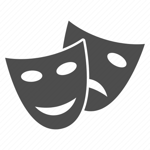 Theatrical, performance, theater, mask, smile, face, sad icon - Download on Iconfinder
