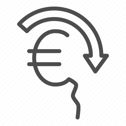 Currency, rate, down, financial, arrow, round, euro icon - Download on Iconfinder