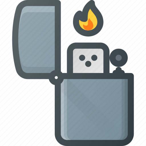 Cigarette, fire, lighter, zippo icon - Download on Iconfinder